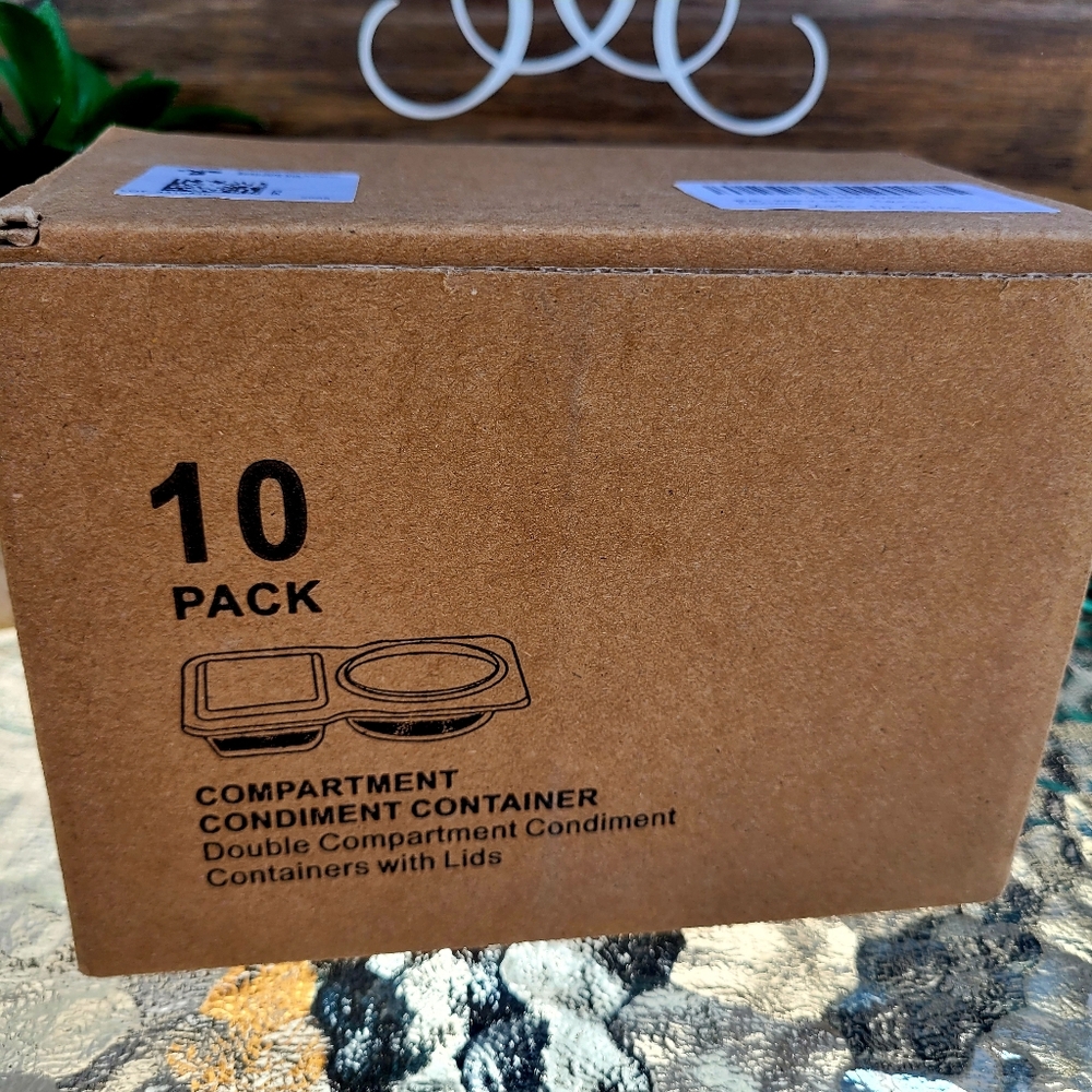 10 Pack Double Compartment Condiment Containers - Picture 5 of 6